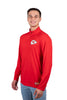Ultra Game NFL Men's Super Soft Quarter Zip Long Sleeve T-Shirt, Kansas City Chiefs, Team Color, Medium