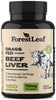 Grass Fed Beef Liver - Grassfed Desiccated Beef Liver Supplement - 750mg per Capsule - Most Bioavailable Natural Heme Iron, Vitamin A, B12 for Energy, CoQ10 - High Absorption Formula (180 Capsules)