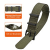 ANNEFIT Nylon Watch Band 16mm, One-Piece Waterproof Military Watch Straps with Heavy Black Buckle (Army Green)