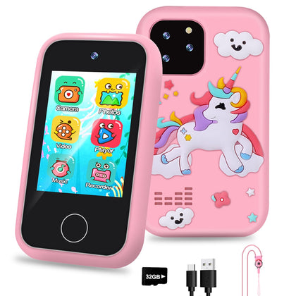 nylytek Kids Smart Phone for Girls - Toddler Toy Phone for 3-8 Years Old Girls Christmas Birthday Gifts with 2.8