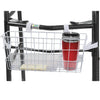 HealthSmart Walker Storage Basket with Cup Holder and Insert Tray, No Tools Needed, White, 16 x 5.5 x 7, Walker Accessories
