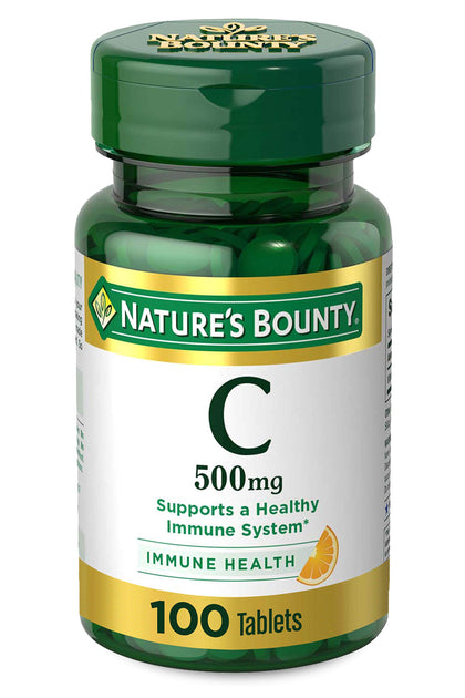 Nature's Bounty Vitamin C, Vitamin Supplement, Supports Immune Health, 500mg, 100 Tablets