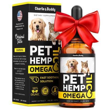 Charlie&Buddy H?mp Oil for Dogs - Omega 3,6,9 for Skin, Coat, Anxi?ty Relief and J?int P?in