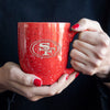 Rico Industries NFL Football San Francisco 49ers Primary 16 oz Team Color Laser Engraved Ceramic Coffee Mug