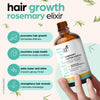 ArtNaturals Organic Rosemary Castor Hair Growth Oil 4.0oz with Hair Detangler Brush and Scalp Massager - Treatment for Hair & Scalp, Promotes Growth, for Dryness, Damaged Hair, Split Ends,Healthy Hair