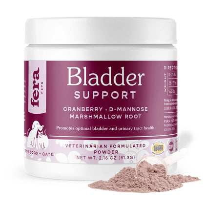 Fera Pets Bladder Support Dog and Cat Supplement - Kidney and Urinary Tract Health and Bladder Infection Prevention Supplements - Helps with Incontinence and Immune Antioxidant Vitamin- 60 Scoops