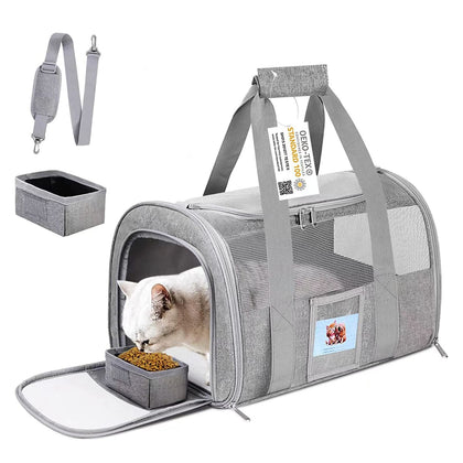 SECLATO Extra Large Pet Carrier 20 lbs+, Soft Sided Cat Carriers for Large Cats Under 25 lbs, Folding Big Dog Carrier 20