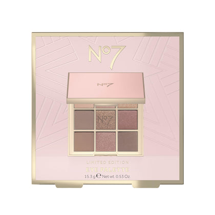 No7 Eye Palette Limited Edition - Tinted Eyeshadow Makeup Palette - 9 Shimmery Shades for Festive Holiday Looks (15.3g / 0.53oz)