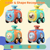 Jiauny Car Toys for 1 2 3 Year Old Boy Press and Go Animal Train Toys for Toddlers 1-3 Year Old Baby Toys Birthday Gift Age 12-18 Months Pre-Kindergarten Preschool Gift