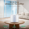 OPOWO Humidifier for Bedroom, Cool Mist for Plants, 5.5L Top Fill Air Humidifier for Large Room, Essential Oil Diffuser, Lasts up to 55H, Sleep Mode, Timer, Touch and Remote Control, Auto Off