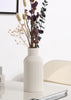 White Ceramic Flower Vase,Minimalist Modern Home Decor,Small Pampas Grass Vases for Decor,Table,Shelf Bookshelf Decor,Mantel,Entryway Decor and Centerpieces(8 in)