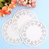 DECORA 4.5 inch White Round Paper Lace Doilies for Wedding Tableware Decoration 200pcs