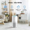 Afloia Air Purifiers for Home Large Room Up to 1076 Ft², 3-Stage Air Purifiers for Bedroom 22 dB, Air Purifiers for Pets Dust Dander Mold Pollen, Odor Smoke Eliminator, Kilo White, 7 Colors Light
