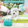2Pack Dog Bath Brush, Dog Bath Scrubber Shampoo Dispenser Brush, Pet Bath Massage Shower Soap Brush Soft Silicone for Short & Long Haired Dogs and Cats Washing, ISWAYSTORE