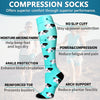 Bluemaple 6 Pack Copper Compression Socks for Women and Men Circulation-Best Support for Medical, Running,Nursing,Athletic