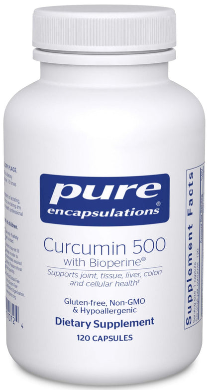 Pure Encapsulations Curcumin 500 with Bioperine - Antioxidant Supplement to Support Joints, Tissue, Liver, Colon & Cellular Health* - with Turmeric Curcumin & Bioperine - 120 Capsules