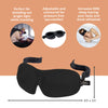 Bucky 40 Blinks No Pressure Solid Eye Mask for Sleep & Travel, Black, One Size