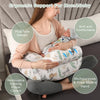 BATTOP Nursing Pillow for Breastfeeding,Bottle Feeding,Plus Size Breastfeeding Pillows with Adjustable Waist Strap Removable Cover,Extra Pillow on Top for More Support for Mom Baby