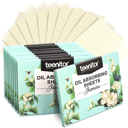 Teenitor 1000 Counts Oil Blotting Sheets, Oil Blotting Paper for face, Oil Absorbing Tissues, Face Facial Natural Oil Control Film for Oily Skin Care Men Women-Jasmine