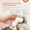 Dandylion Clean Paws | No-Rinse Foaming Cleanser | Gentle, Fragrance-Free, and pH Balanced to Provide a deep Clean Safe for All Dogs | 5fl oz. Bottle with Silicone Bristle Brush