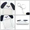 JUMISEE Cute Plush Kpop Photocard Holder with Keychain, Cartoon Bear Rabbit Cat Photo Sleeve ID Bank Credit Card Holder Protector Stationery