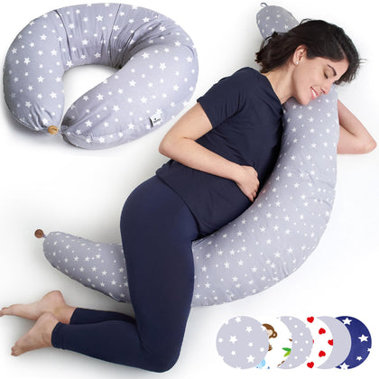 Niimo Pregnancy Pillows for Sleeping - Maternity Pillow for Pregnant Women, Body Pillows for Adults, J Shaped Pillow for Side Sleepers, Maternity Pillows for Sleeping Full Body, Pregnancy Body Pillow