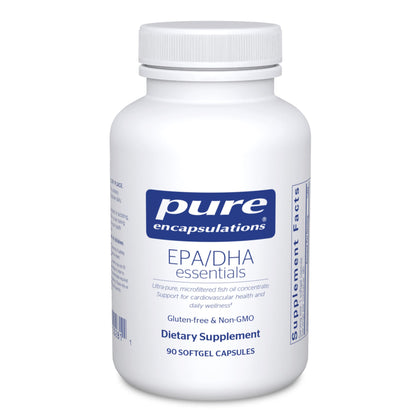 Pure Encapsulations EPA/DHA Essentials - Fish Oil Concentrate Supplement to Support Cardiovascular Health - Premium EPA & DHA Supplement with Omega 3-90 Softgel Capsules