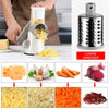 Rotary Cheese Grater Cheese Shredder - Round Mandoline Slicer Vegetable Slicer Walnuts Grinder with Strong-Hold Suction Cup Base and Cleaning Brush