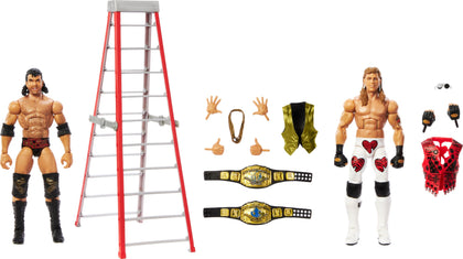 Mattel WWE Elite Action Figures & Accessories, WrestleMania X Ladder Match Collectible Set with Shawn Michaels & Razor Ramon (Amazon Exclusive)