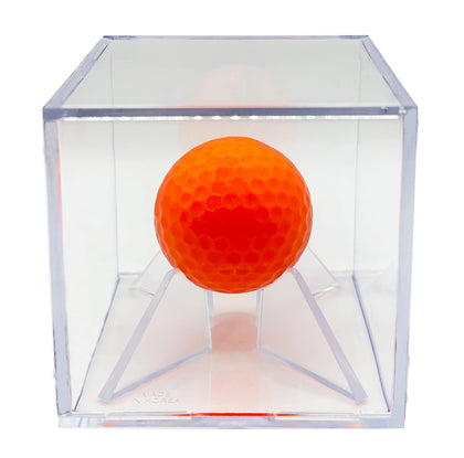 Peak Athletix Golf Ball Display Case Acrylic Cube Square Clear Memorabilia Display & Storage Sports Official Golfball Case Autograph