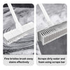 BOOMJOY Floor Scrub Brush with Long Handle, 2 in 1 Scrape and Brush, Stiff Bristles Floor Scrubber, Deck Brush for Cleaning Bathroom, Patio, Garage, Kitchen, Bath, Tile