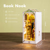 Rolife DIY Book Nook Kit Sunshine Town, DIY Miniature Booknook Kit Creative Decorative Bookend Bookshelf Insert 3D Puzzles for Adults, Halloween/Christmas Decorations/Gifts for Adults (Sunshine Town)
