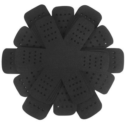 BYKITCHEN Pan Protector with Stars, Set of 12 and 3 Different Sizes, Black Pan Separators, Felt Pot Protectors for Stacking and Separating Your Cookware