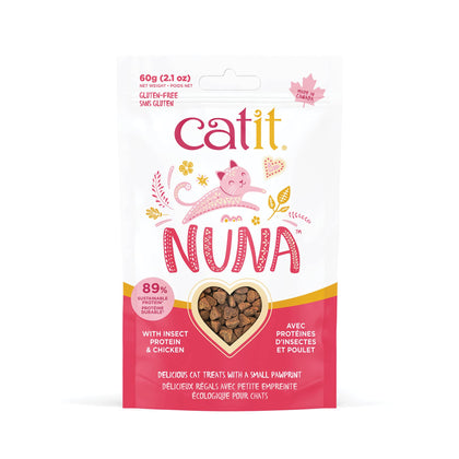 Catit Nuna Treats, Healthy & Sustainable Treats for Cats, Insect Protein & Chicken