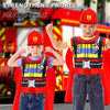 iROLEWIN Kids Fireman-Police-Doctor-Career-Day-Costume for Boys Girls Dress-Up Capes and Headbands as Role Play Party Favors