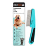 Pin Comb by H&H Pets - Upgraded Rubber Handle Dog Hair Comb, Flea Comb, Long and Short Teeth Comb for Dogs & Cats, Cat Grooming Supplies, Dog Accessories, Dog Grooming Kit, 1 Count (Pack of 1)
