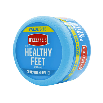 O'Keeffe's for Healthy Feet Foot Cream, Guaranteed Relief for Extremely Dry, Cracked Feet, Instantly Boosts Moisture Levels, 6.4 Ounce Jar, Value Size, (Pack of 1)