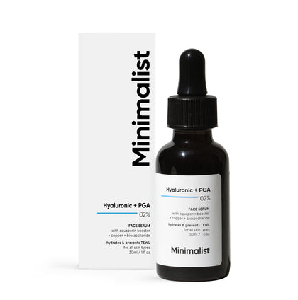 Minimalist 2% Hyaluronic Acid + PGA Serum for Intense Hydration, Glowing Skin & Fine Lines | Helps with Skin Dryness & Elasticity | For Women & Men | Suitable for all Skin Types | 1 Fl Oz / 30 ml