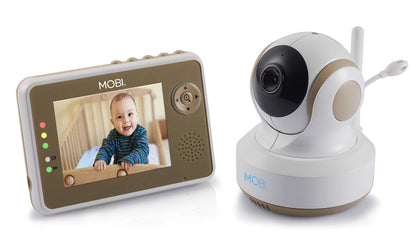 MOBI MobiCam DXR-M1 Baby Monitoring System with Smart Auto Tracking, Night Vision, Remote Pan & Tilt, Lullabies, Quad View, Baby Monitor, Baby Monitoring System, Baby Camera