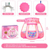 TooyBing Pop Up Princess Tent with Star Light, Toys for 1 2 3 Year Old Girl Birthday Gift, Ball Pit for Baby 12-18 Month, Foldable Kids Play Tent for Toddler 1-3, One Year Old Girl Toy Indoor Outdoor