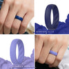 ThunderFit Silicone Wedding Bands for Women - 6mm Wide - 2mm Thick (Black, White, Light Pink G, Hurer Green, Dark Blue B, Light Purple D, Lavender Purple 272C, Blue Grey 2108, Size 7.5-8 (17.3mm))