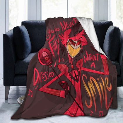 Hazbin Alastor Hotel Ultra-Soft Micro Fleece Blanket Warm 3D Graphic Plush Fluffy Air Conditioner Quilt for Couch, Bed, Sofa 50