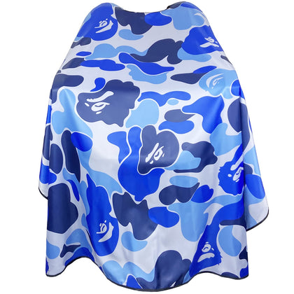Barber Cape for Men Professional Hair Cutting Salon Cape with Snap Closures Waterproof Large Hairdressing Styling Cape Gown for Barber- 63× 56 (New Camouflage D)
