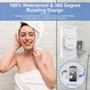URROY Waterproof Shower Phone Holder, 360° Rotation Shower Phone Case, Anti-Fog High Sensitivity Cover Mount Box for Bathroom Wall Mirror Bathtub Kitchen, Compatible with 4