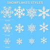 Garma 428pcs White Snowflakes Window Decorations Clings Decal Stickers Ornaments for Christmas Frozen Theme Party New Year Supplies