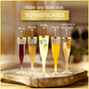 36 Plastic Champagne Flutes, 6.5 Oz Plastic Glasses Gold Rim & Glitter Gold Mimosa Glasses, Brunch Decor, Plastic Flutes Champagne Disposable
