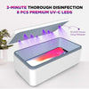 Cahot UV light Sanitizer Box, phone sanitizer with wireless charging, ultra-powerful 8 UV-C Sterilizer machine for Phone Toothbrush Nail Tools Jewelry and more