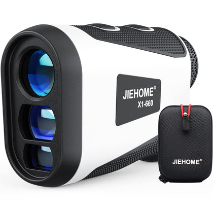 JIEHOME Golf Range Finder X1 660 Yards Rangefinder with Slope Flagpole Lock Vibration 6X Magnification Rechargeable Laser Distance Rangefinder for Golfing Disc Hunting Accessory