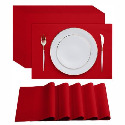 Disposable Red Paper Placemats for Dining Table - 100-Pack 18