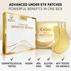 CÉLOR Under Eye Patches Premium - Golden Under Eye Mask Enriched with Hyaluronic Acid, Caffeine, Tea Tree & Collagen, Under Eye Patches for Puffy Eyes, Dark Circles and Puffiness (7 Pairs)